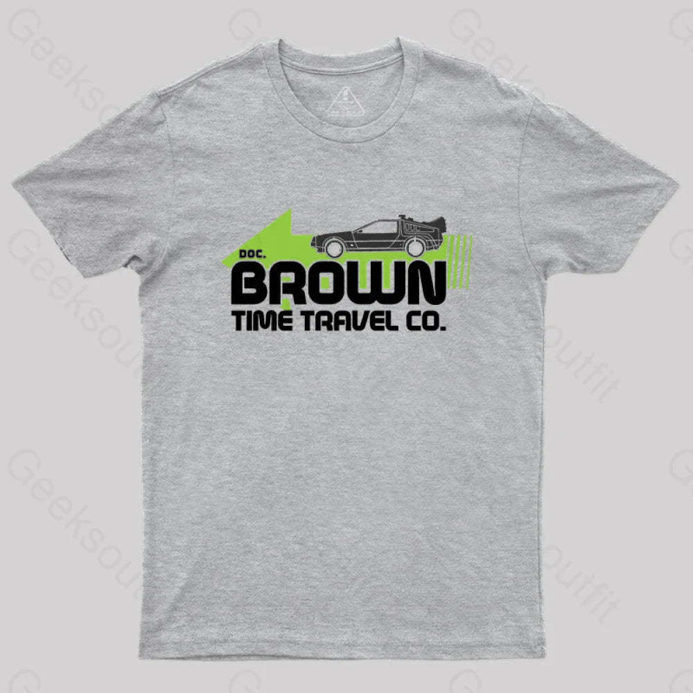 A Journey Through Time Dr. E. Brown T-Shirt Grey / S