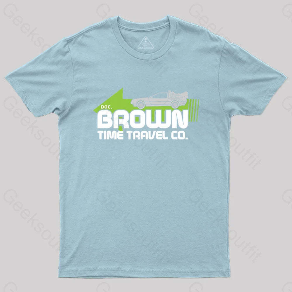 A Journey Through Time Dr. E. Brown T-Shirt Light Blue / S