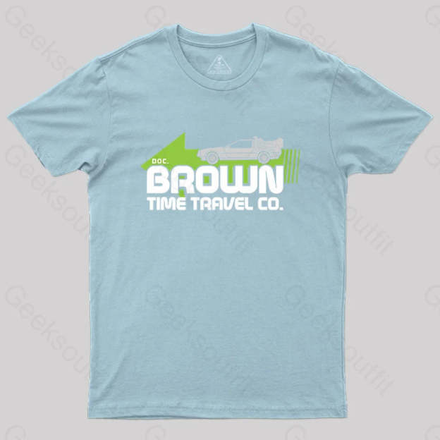 A Journey Through Time Dr. E. Brown T-Shirt Light Blue / S