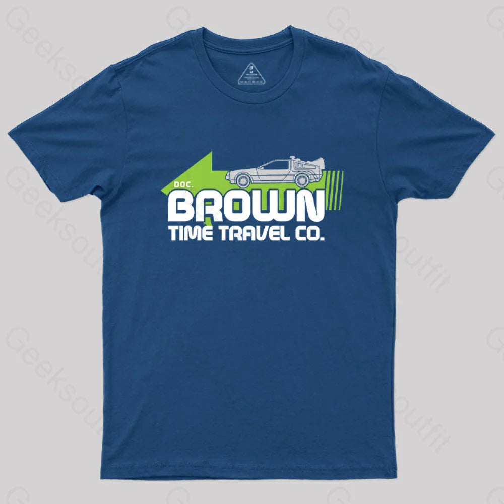 A Journey Through Time Dr. E. Brown T-Shirt Navy / S