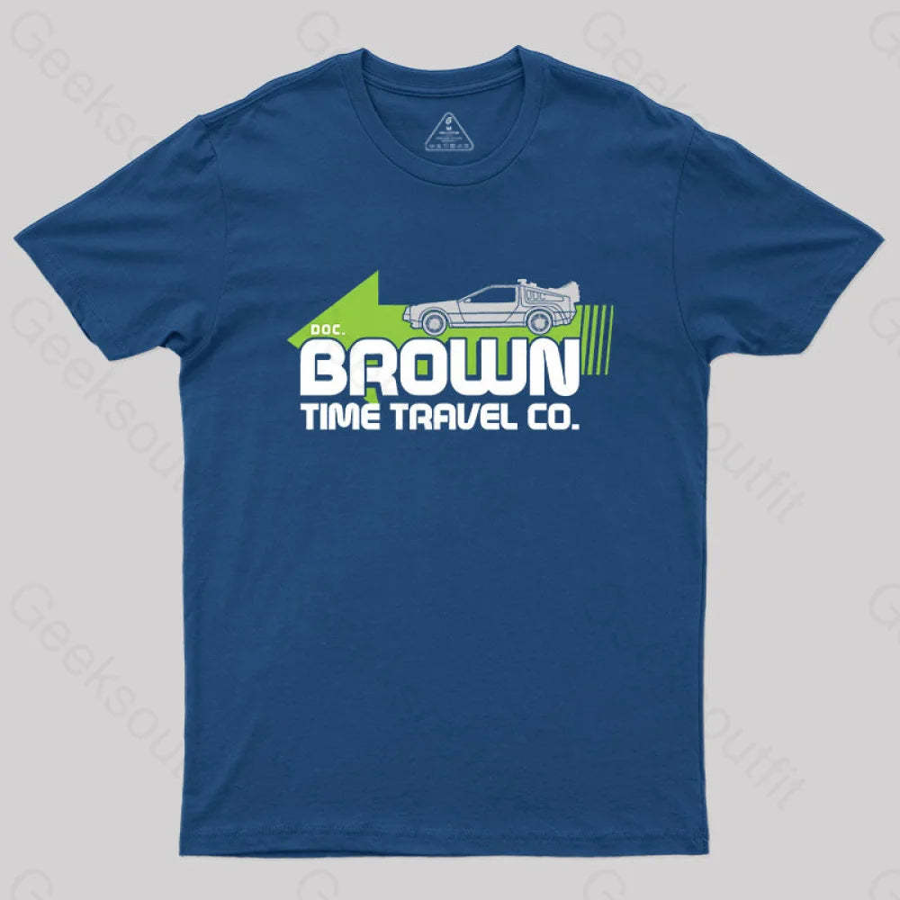 A Journey Through Time Dr. E. Brown T-Shirt Navy / S