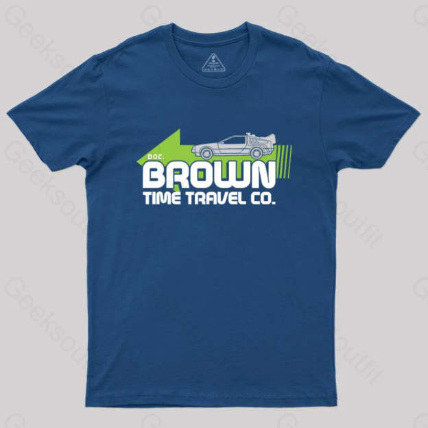 A Journey Through Time Dr. E. Brown T-Shirt Navy / S