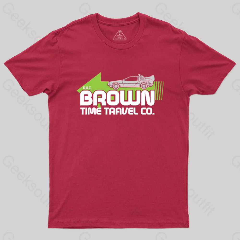 A Journey Through Time Dr. E. Brown T-Shirt Red / S