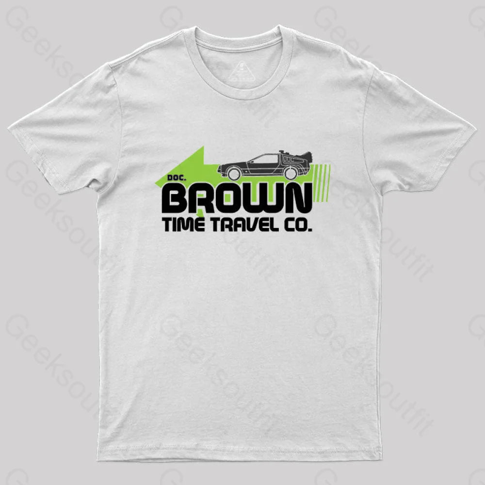 A Journey Through Time Dr. E. Brown T-Shirt White / S