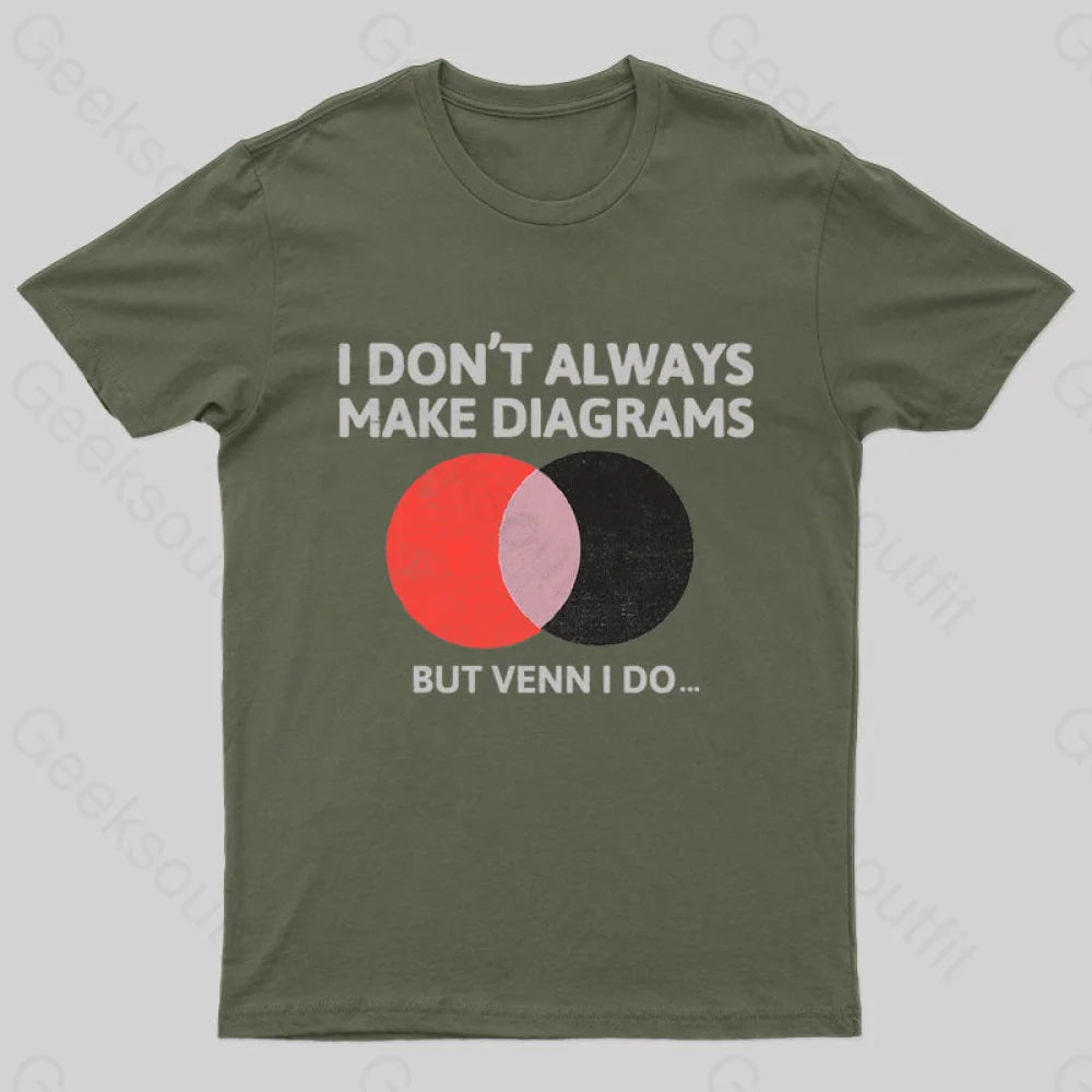 A Mathematical Meme Nerd T-Shirt Army Green / S