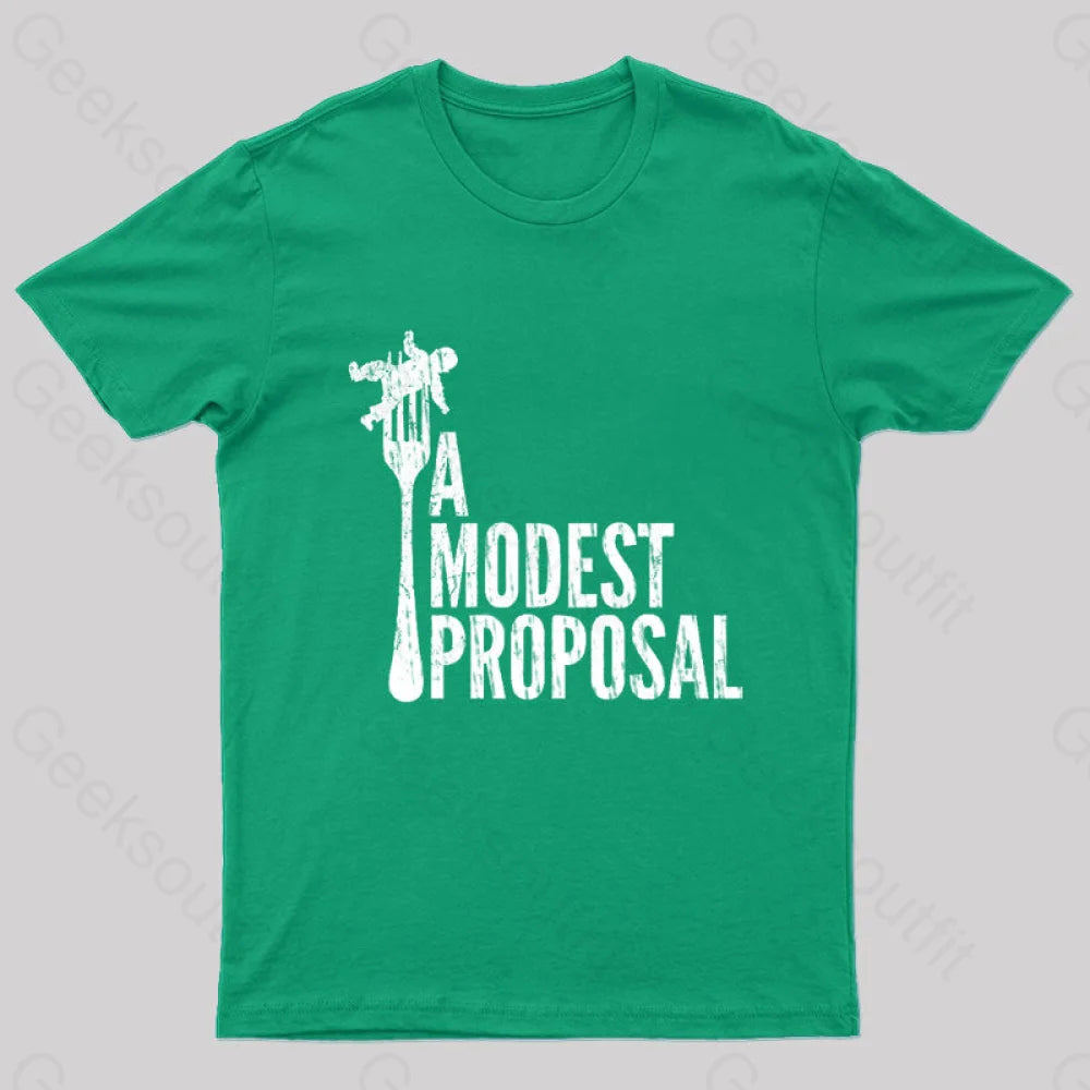 A Modest Proposal Nerd T-Shirt Green / S