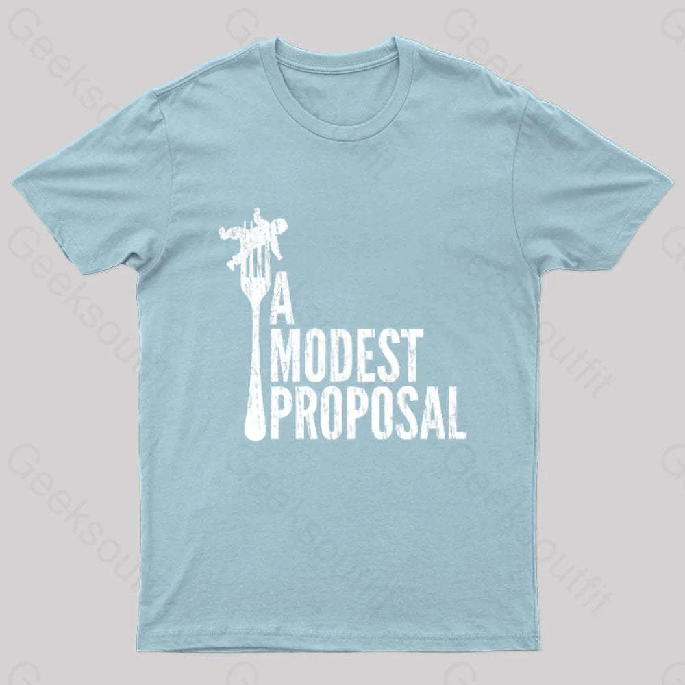 A Modest Proposal Nerd T-Shirt Light Blue / S