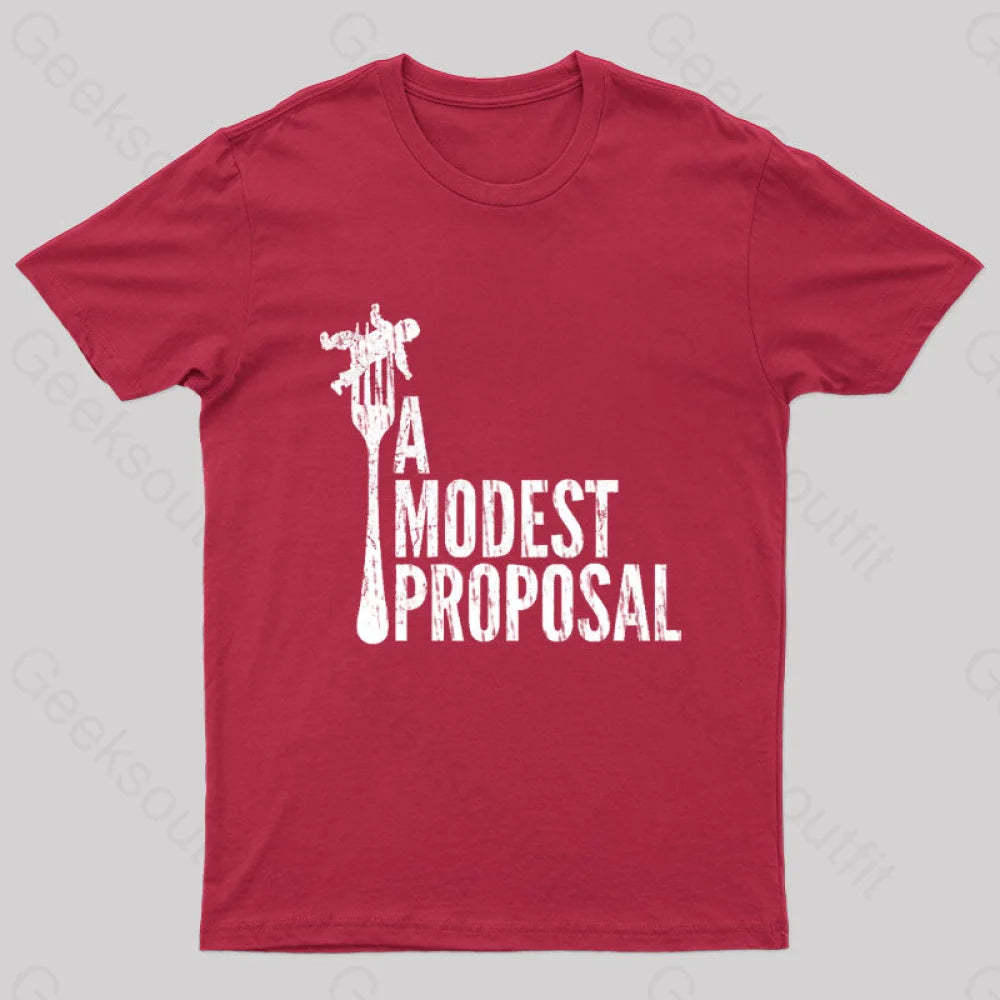 A Modest Proposal Nerd T-Shirt Red / S