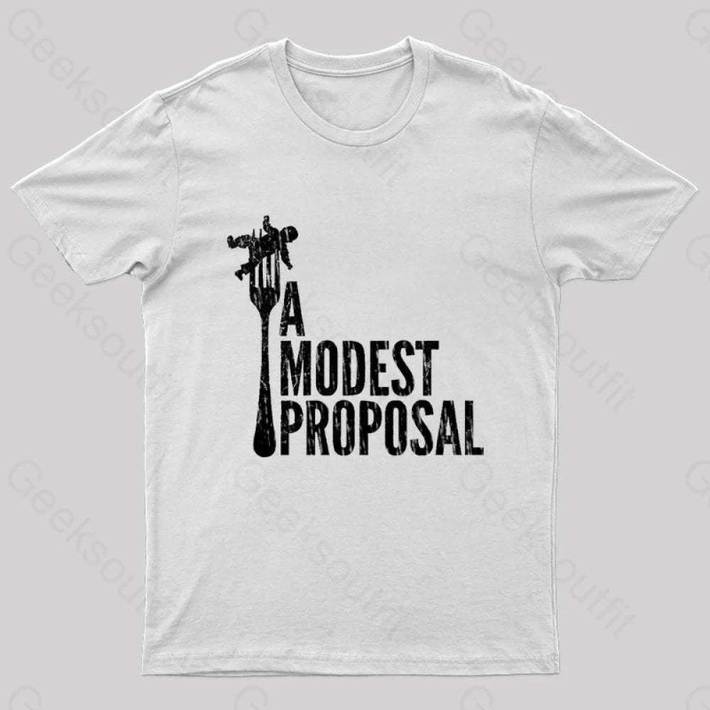 A Modest Proposal Nerd T-Shirt White / S