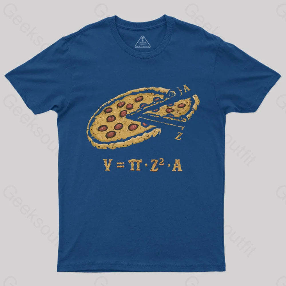 A Pizza Pi T-Shirt Navy / S Science T-Shirts