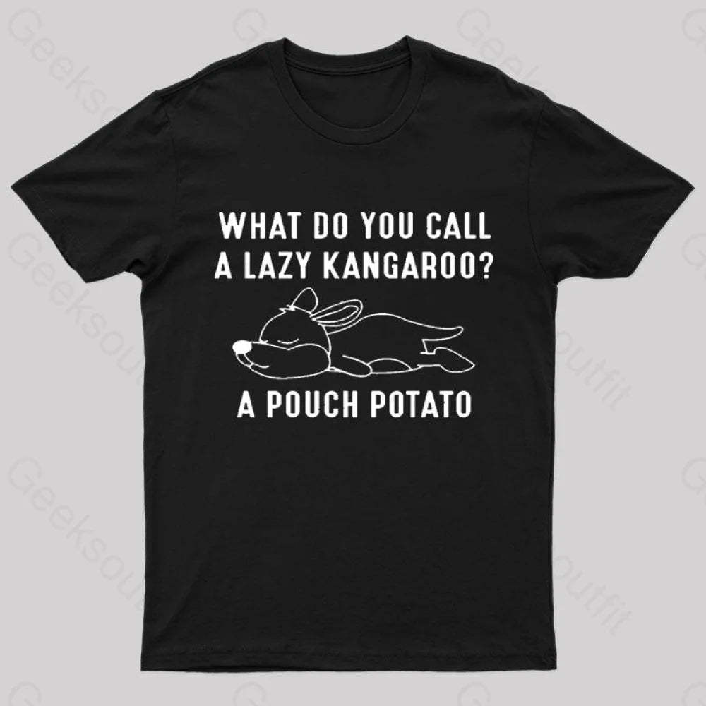 A Pouch Potato Nerd T-Shirt Black / S