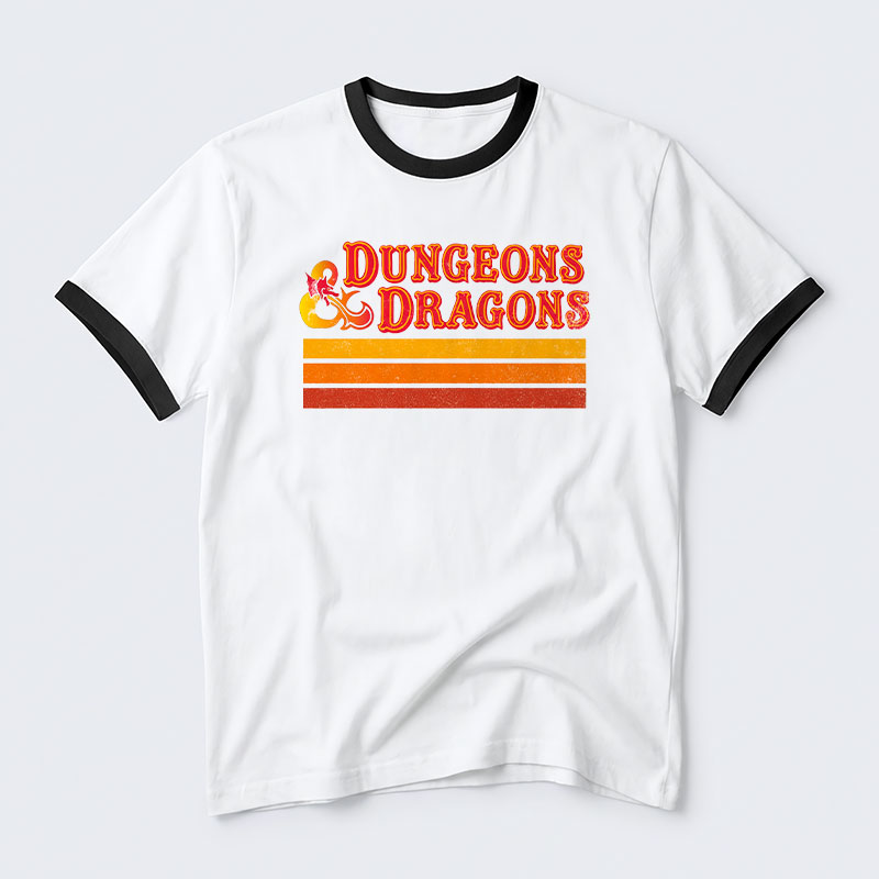 D&D Geek Retro Ringer T-Shirt