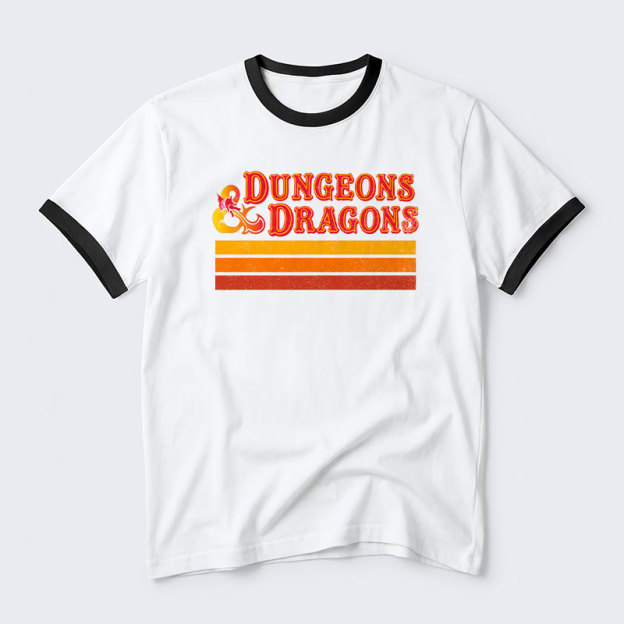 D&D Geek Retro Ringer T-Shirt