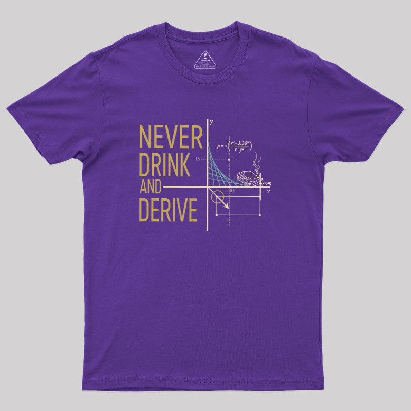 Never Drink and Derive Geek T-Shirt