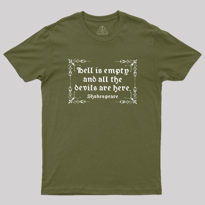 Hell Is Empty Shakespeare Geek T-Shirt