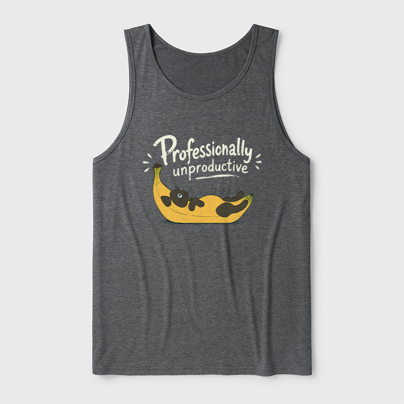 Professionally Unproductive Ultra Soft Heather Tank