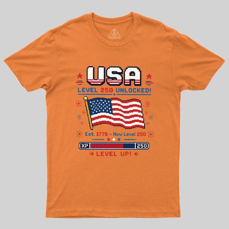 USA Level Up Geek T-Shirt