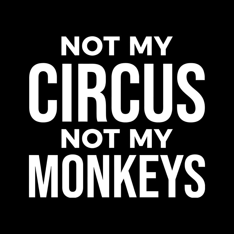 Not My Monkeys Geek T-Shirt