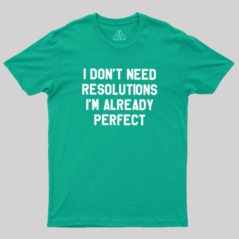 I Don't Need Resolutions Geek T-Shirt