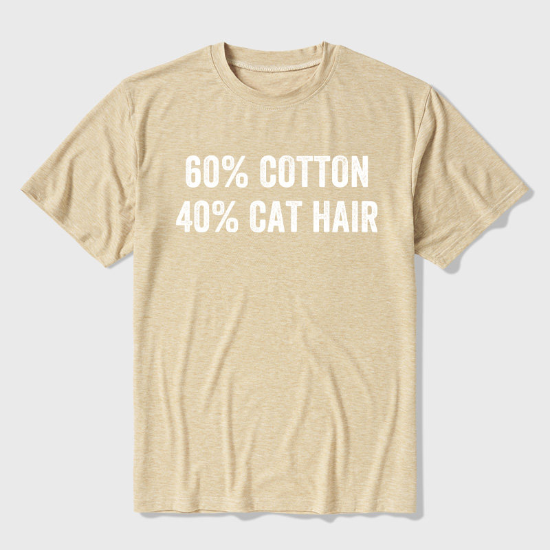 60 Cotton 40 Cat Hair Ultra Soft Heather Tee