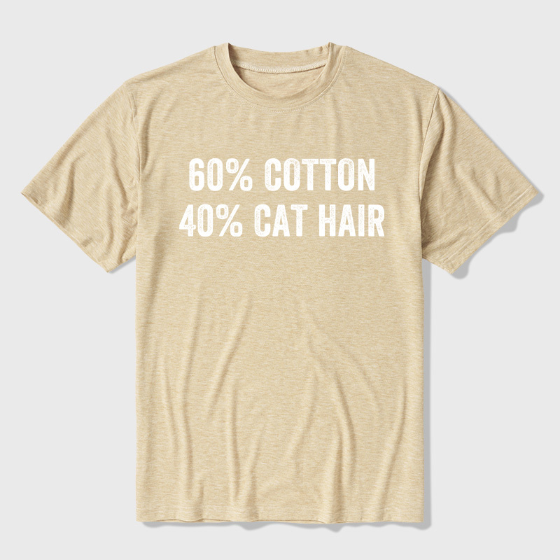 60 Cotton 40 Cat Hair Ultra Soft Heather Tee