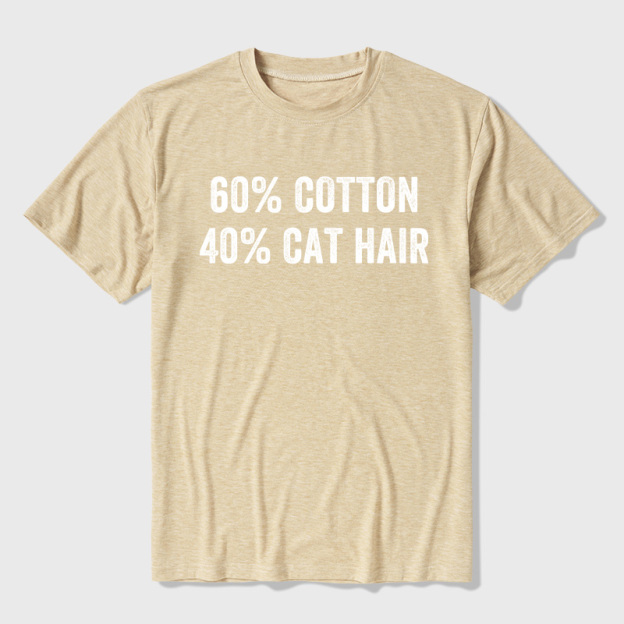 60 Cotton 40 Cat Hair Ultra Soft Heather Tee