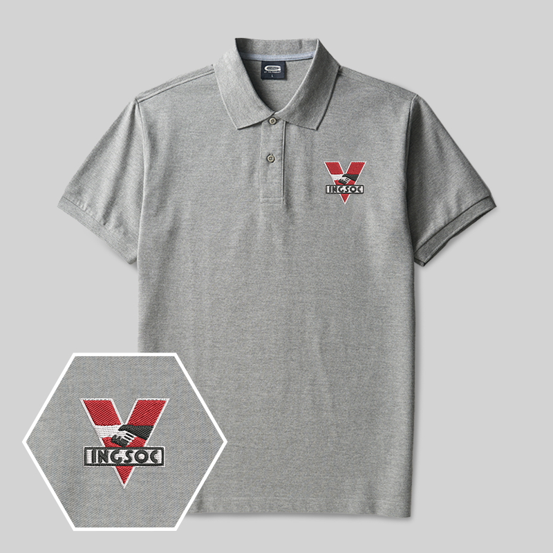 1984 INGSOC Geek Embroidered Polo Shirts