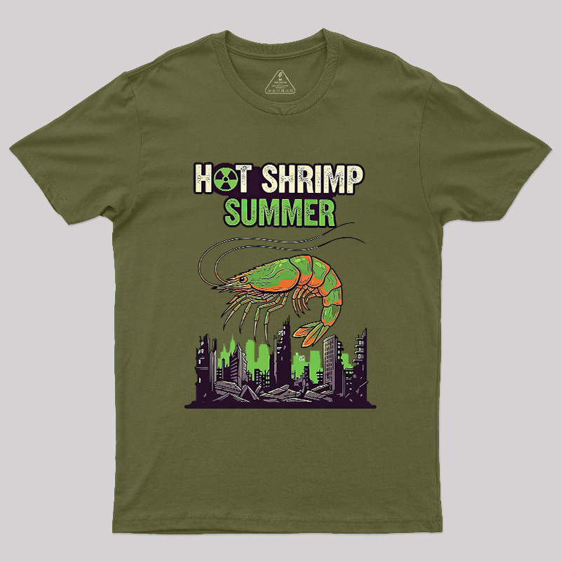 Hot Shrimp Summer Funny Radioactive Geek T-Shirt