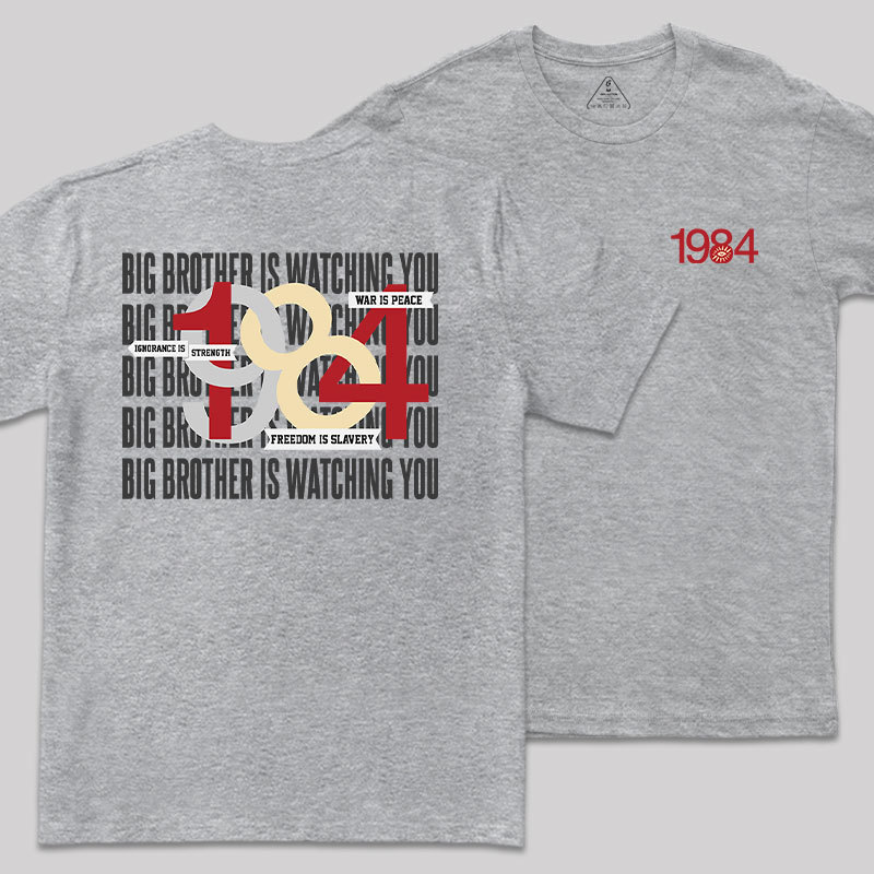 Big Brother Is Watching You Front and Back Printed Geek T-Shirt