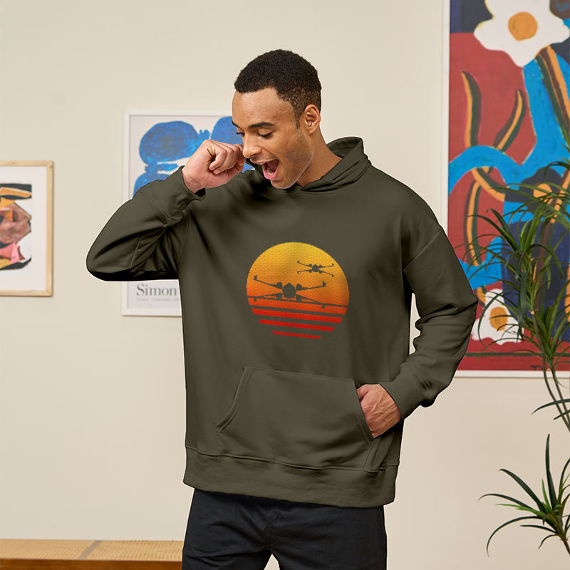Sunset Wing Starfighter Geek Hoodie