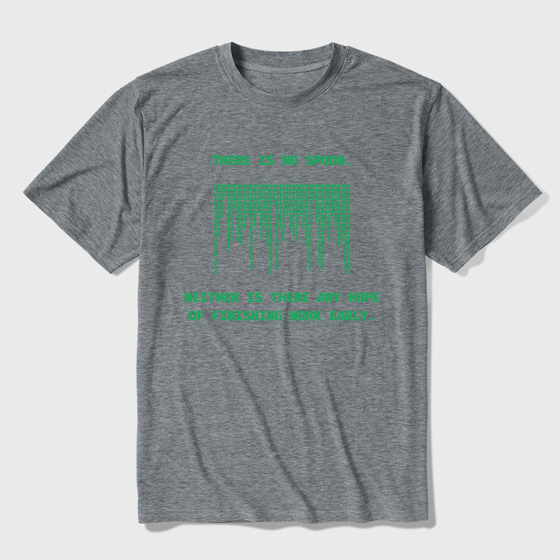There Is No Spoon Sci-fi Ultra Soft Heather Tees
