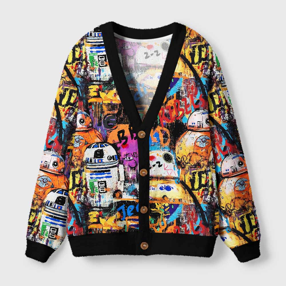 Graffiti Street Art David Geek Ugly Cardigan Sweaters