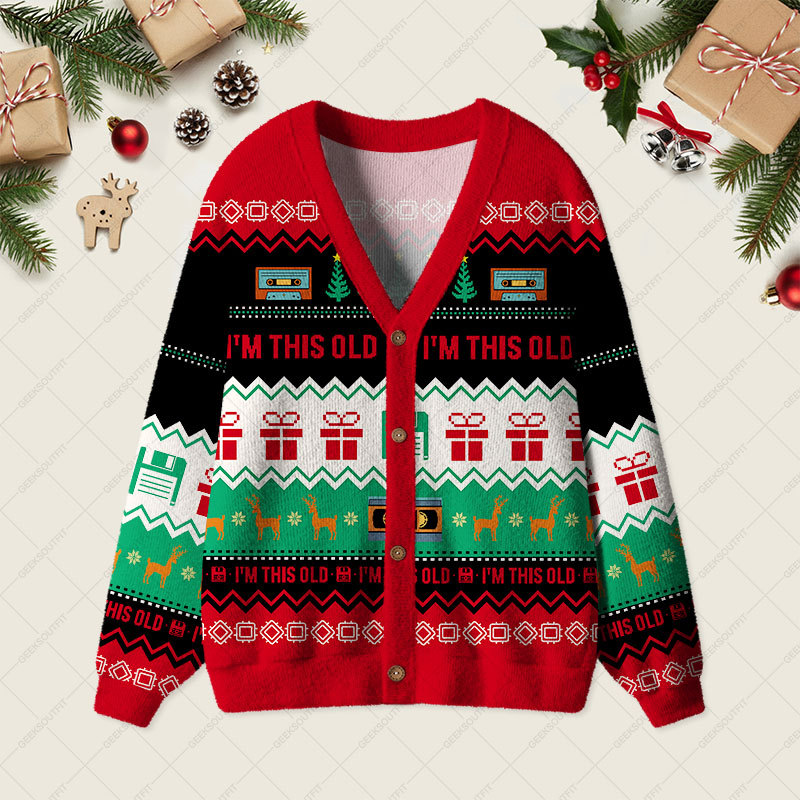 Geeksoutfit Im This Old Vintage Geek Ugly Cardigan Sweaters for Sale