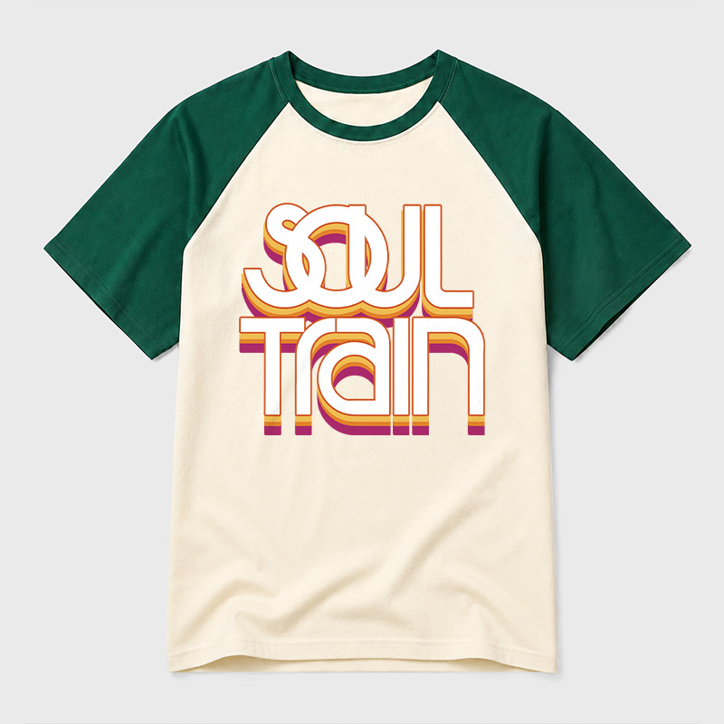 Vintage Soul Train Geek Retro Raglan T-Shirt