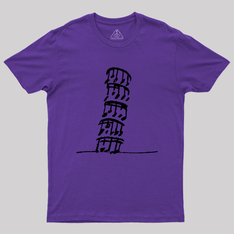 Stacked Music Notes Pun Geek T-Shirt