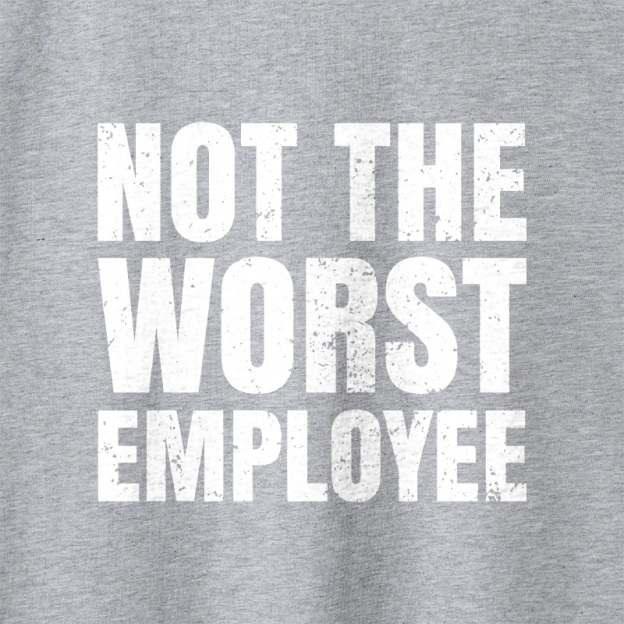 Not The Worst Employee Geek Retro Raglan Long-Sleeve Tee