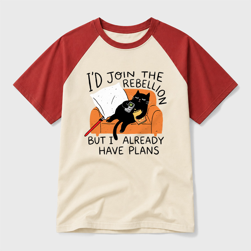 Rebellion On The Couch Geek Retro Raglan T-Shirt