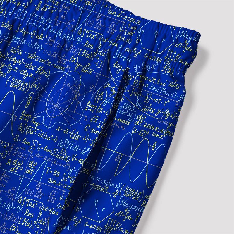 Math Function Curve Geek Hawaiian Swim Trunks