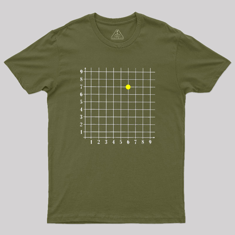 Coordinate 6 7 Funny Math Geek T-Shirt