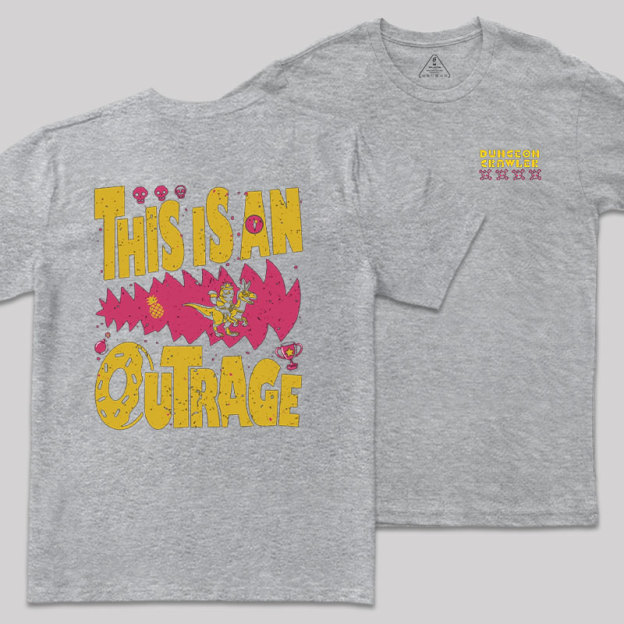This is An Outrage Front and Back Printed Geek T-Shirt