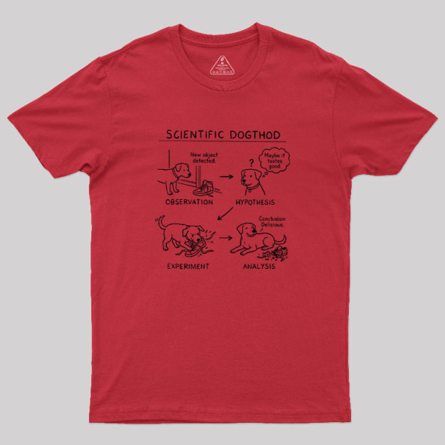 Scientific Dogthod Canine Research Method Geek T-Shirt