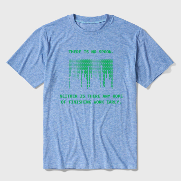 There Is No Spoon Sci-fi Ultra Soft Heather Tees