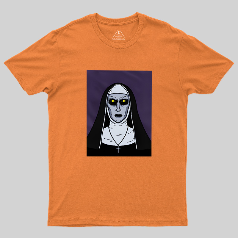 Macabre Nun Dark Horror Cartoon Geek T-Shirt