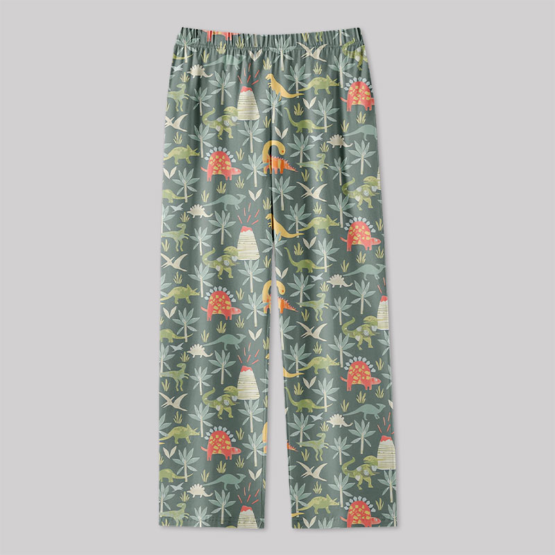Dinosaur Primordial Forest Geek Loungewear Pants