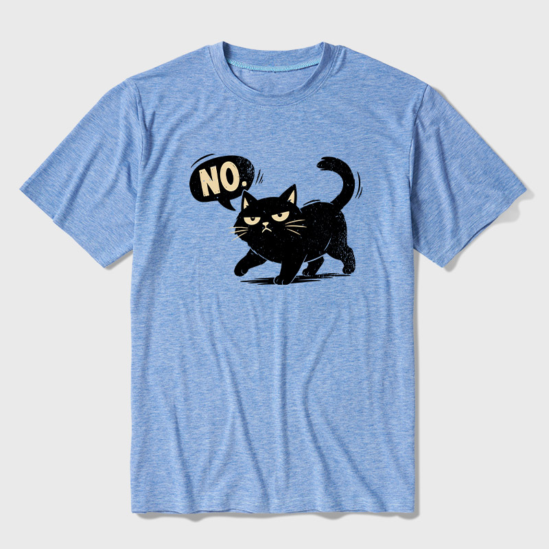 Black Cat Says No Ultra Soft Heather Tee
