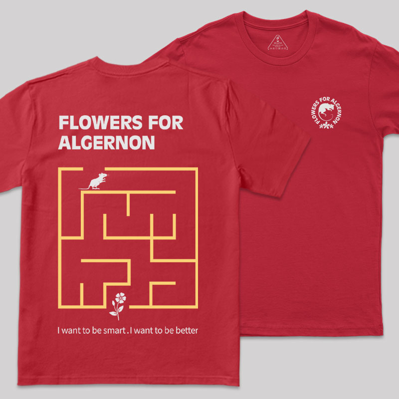 Labyrinth of Algernon Front and Back Printed Geek T-Shirt