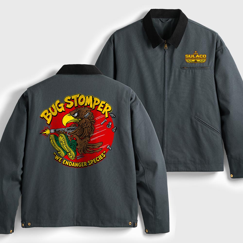Bug Stomper Alien Geek Canvas Work Jackets