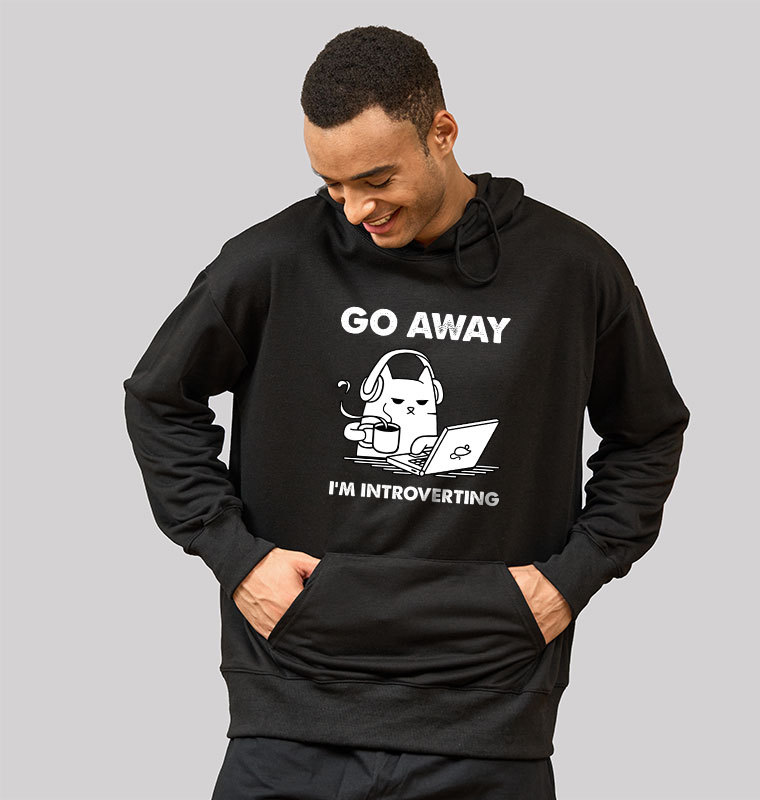 Go Away I'm Introverting Geek Hoodie