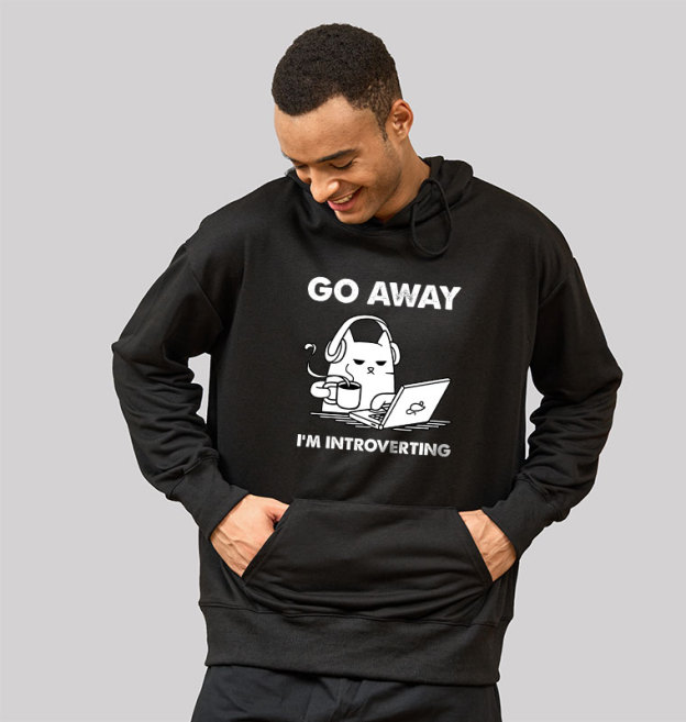 Go Away I'm Introverting Geek Hoodie