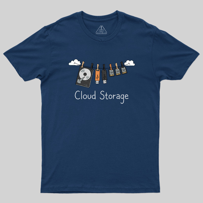 Literal Cloud Storage Hardware Laundry Geek T-Shirt